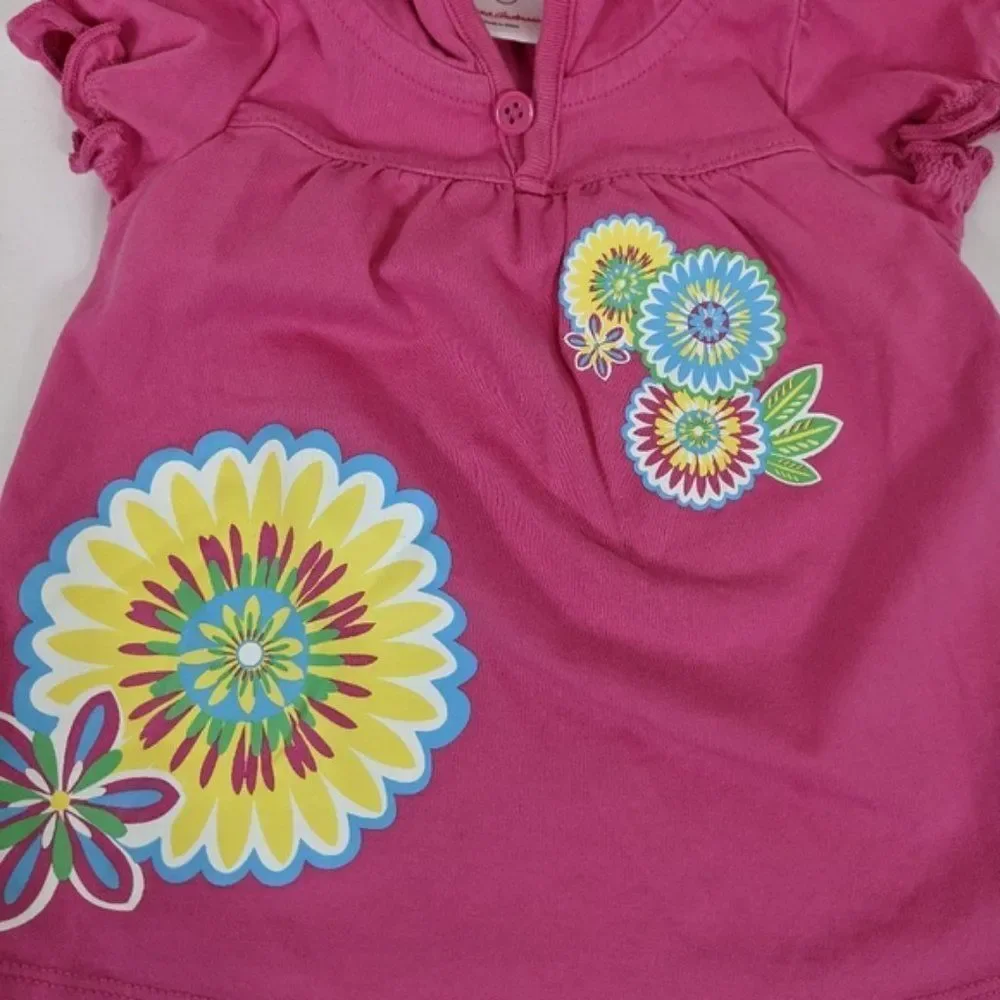 Hanna Andersson Baby Girl Pink Hooded Shirt Dress 0-3 Months